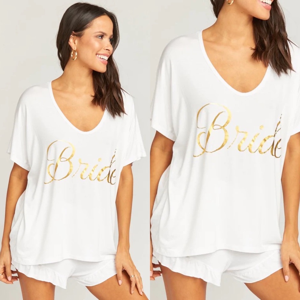 Show me your mumu bride oversized tee Sz Small NWT